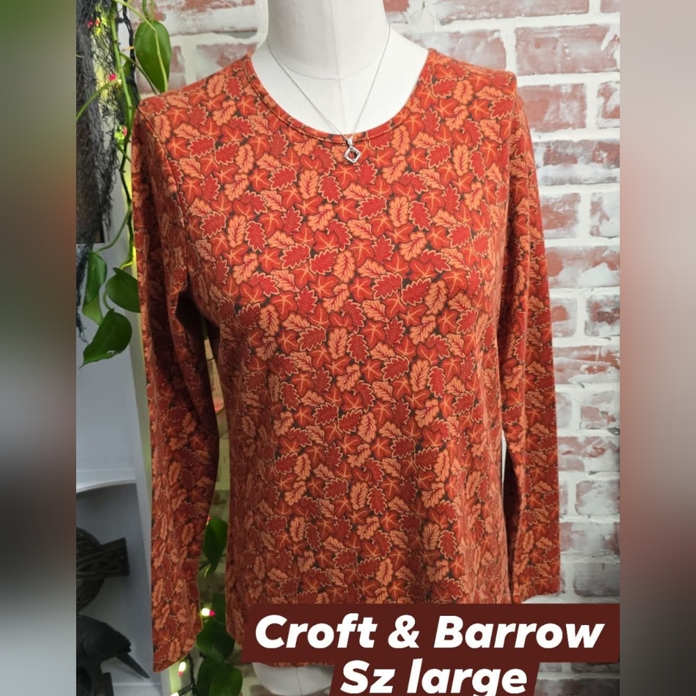 Croft & Barrow womens fall top sz large